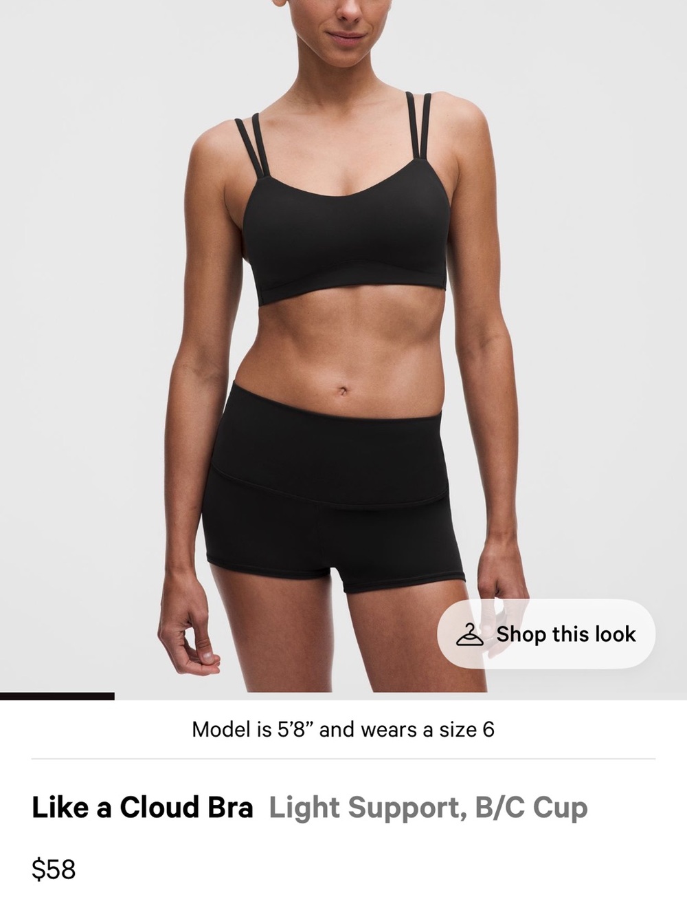 lululemon Like a Cloud Light-Support Bra - Black